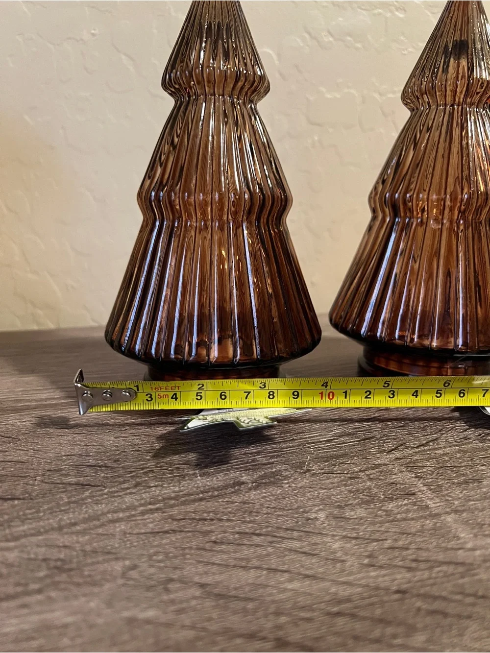 Target Bullseye Glass Trees Brown Amber Light Fall NWT
